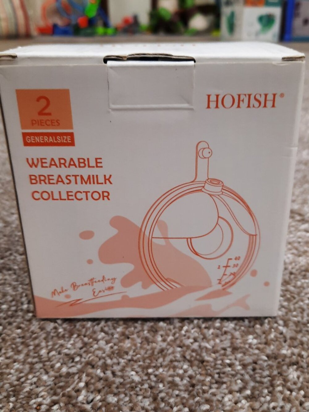HOFISH Silicone Breast Milk Collector (2 pc) NEW! - Pink, OS